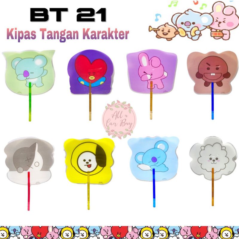 Kipas Tangan Anak Karakter Lucu - Kipas Angin Tangan Motif Karakter - Kipas Tangan Plastik Portabel