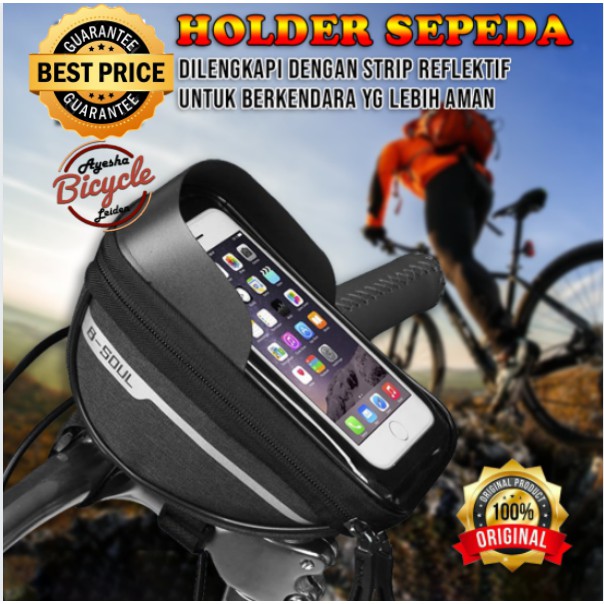 TAS SEPEDA LIPAT MTB GUNUNG ANTI AIR TAS SEPEDA MOTOR MULTIFUNGSI AKSESORIES SEPEDA HOLDER HP TAS HP