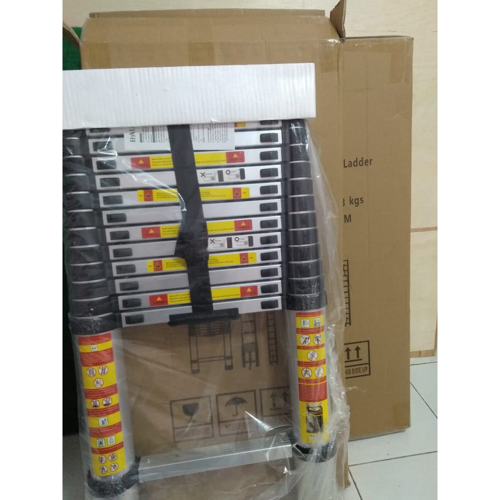 Tangga Teleskopik 4.4 Meter - Silver AMG / Tangga Lipat 4.4M Aluminium Telescopik
