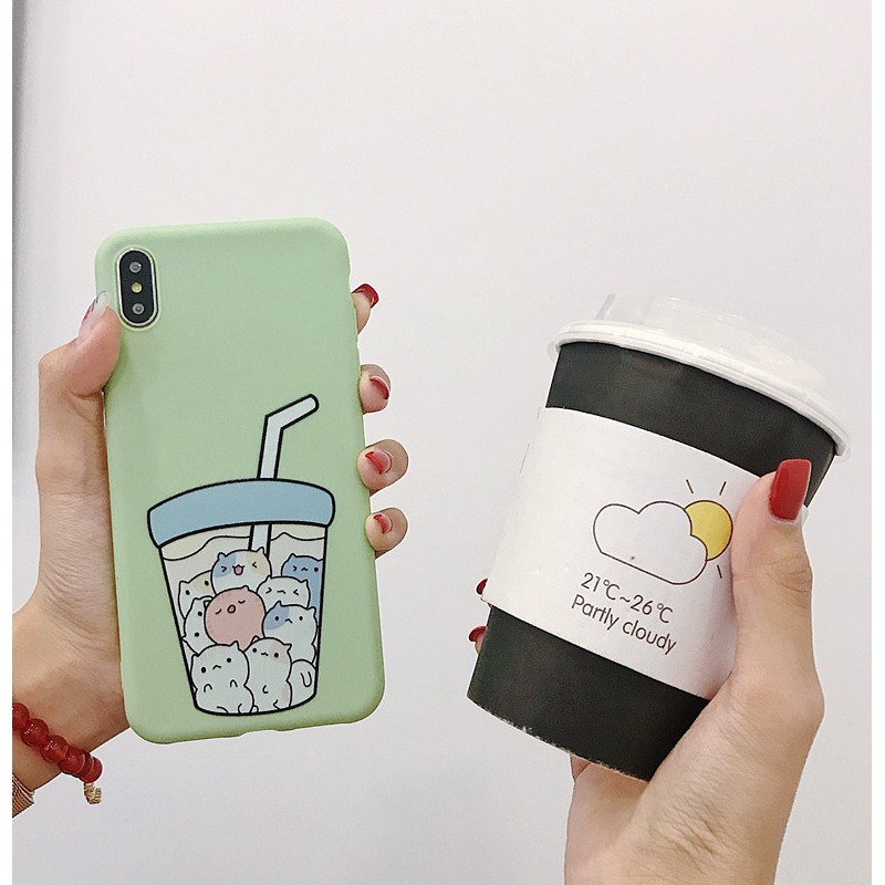 Bubble Tea Softcase Printing Oppo neo 7 a1k a7 a5s f9 vivo v9 y83 y71 y53 y93 redmi 4a 7a 6a 5a 4x