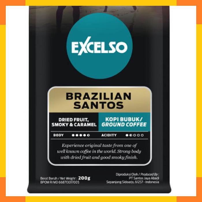 

kopi bubuk excelso brazilian santos 200 gram & expired panjang