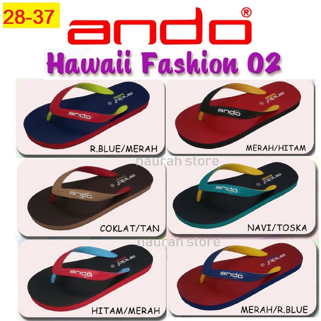  ANDO  HAWAII FASHION 02 ORIGINAL BARU 100 SANDAL  JEPIT 