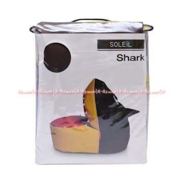 Soleil Shark Bean Bag Kursi Santai Motif Ikan Hiu Hitam Cover Bean Bag