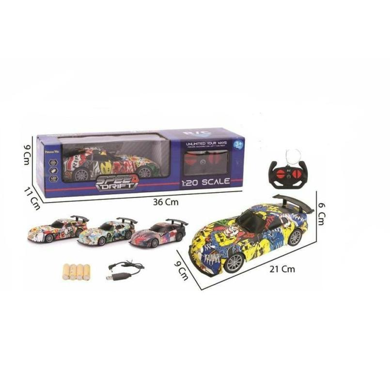 マ Mobil Remote Control WarnaWarni Mobil RC Speed Drift 4 Function RC Car Terbaru