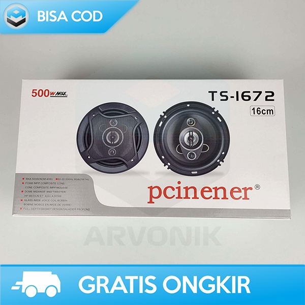 SPEAKER  MOBIL 6 INCH HIFI SUBWOOFER PCINENER 500WATT 2PCS 60HZ-20KHZ