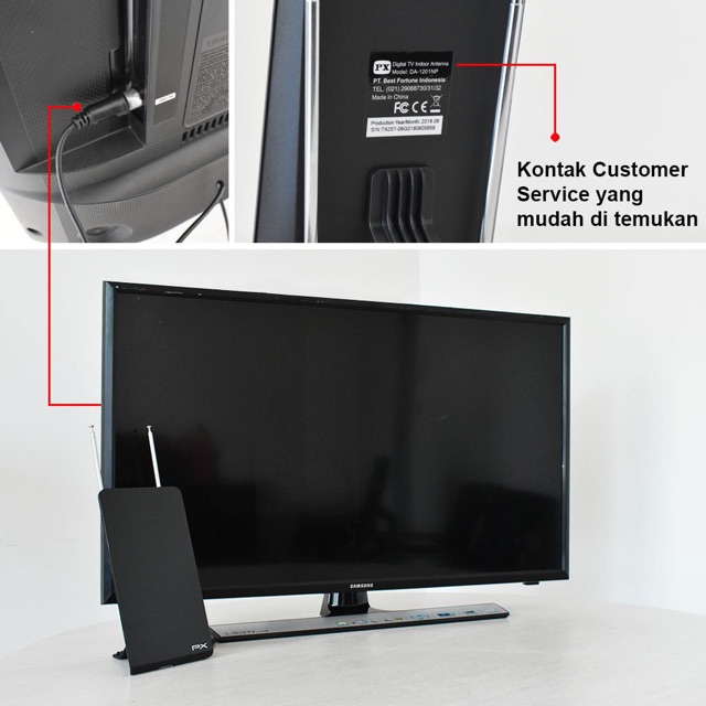 Antena TV Indoor PX DA-1201NP Digital TV DVB-T2 (Garansi 18 Bulan)