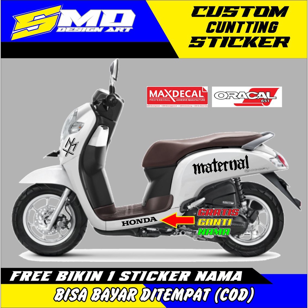 CUTTING STICKER MATERNAL MOTOR SCOOPY/GENIO STICKER MATERNAL
