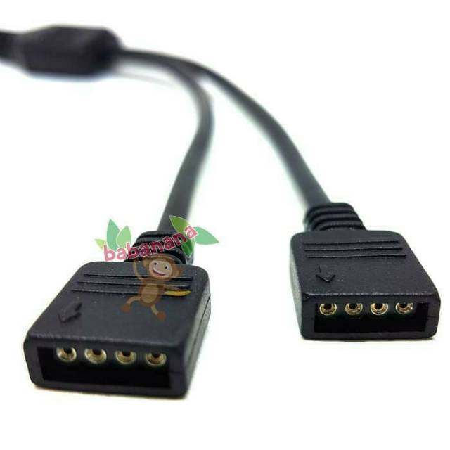 Kabel RGB Splitter 1 to 2 female 4 pin hitam