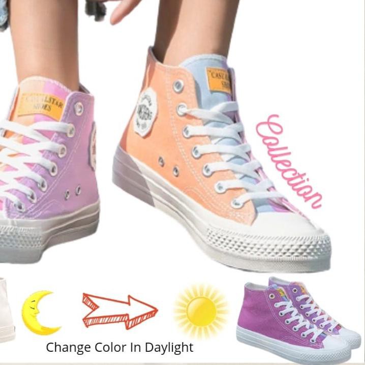 ☪ SEPATU AJAIB UV Multi Color Change Berubah Warna Saat Siang ♔