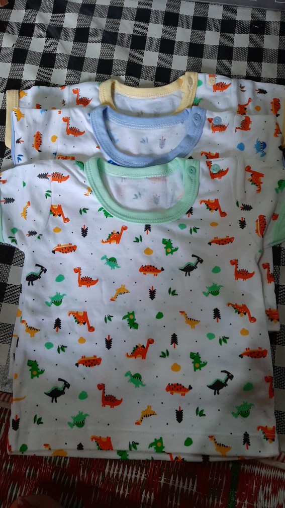 3 Pcs Oblong Pendek Zh Motif
