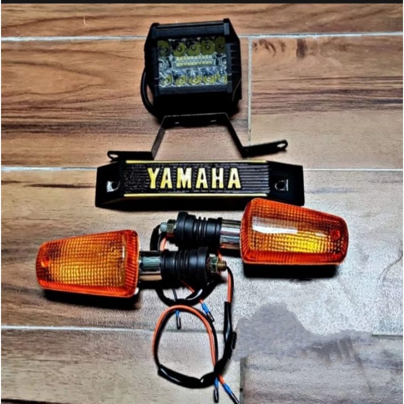 Lampu Depan RX-King LED Strobo Plus Kumis Plus Breket Plus Sen 2 Buah Kualitas Terbaik