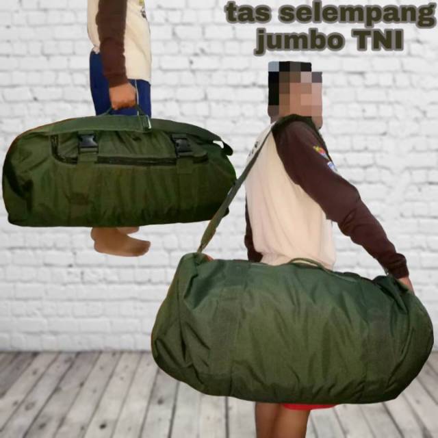 tas selempang TNI jumbo 60L/tas pendidikan TNI/tas kapsul pulsak/penyesak/pulyesak/dufflebag jumbo