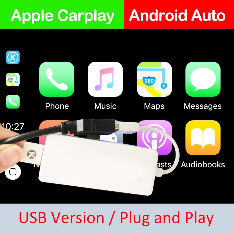 Usb Carplay Dongle Navigation Player Smart Link Dongle Adding Carplay Android Auto Mirror Screen Shopee Indonesia