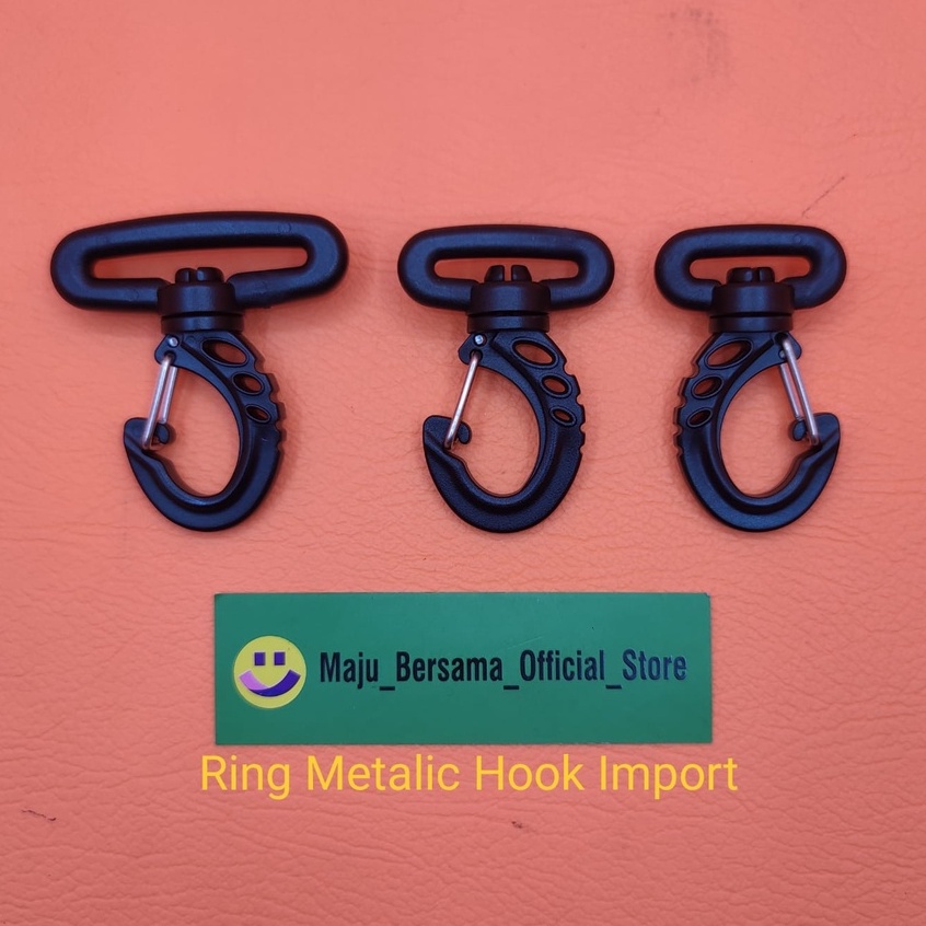 Buckle Acetal Import - Ring Metalic Hook / Cantolan kuda isi 100p Sk1