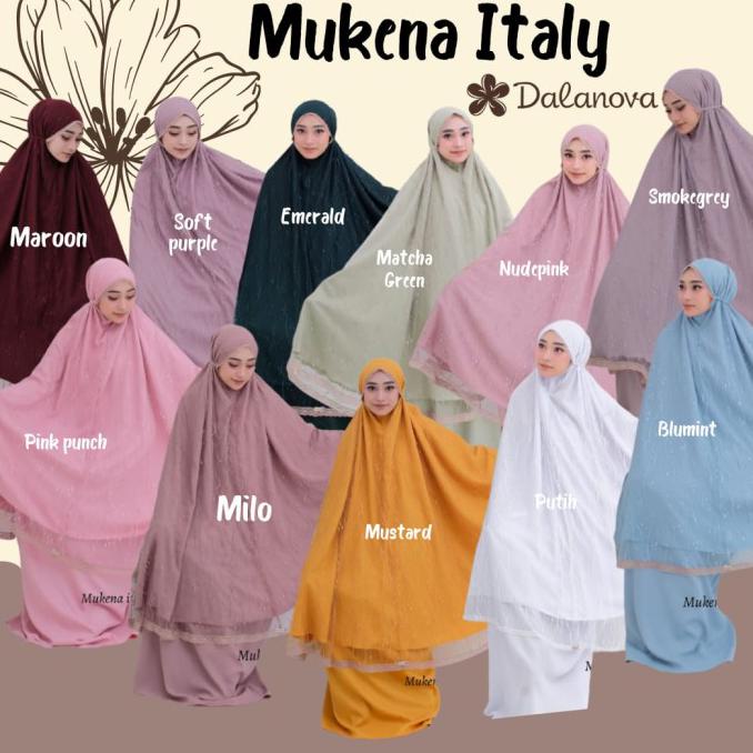 Mukenah kekinian By Dalanova Italy burkat