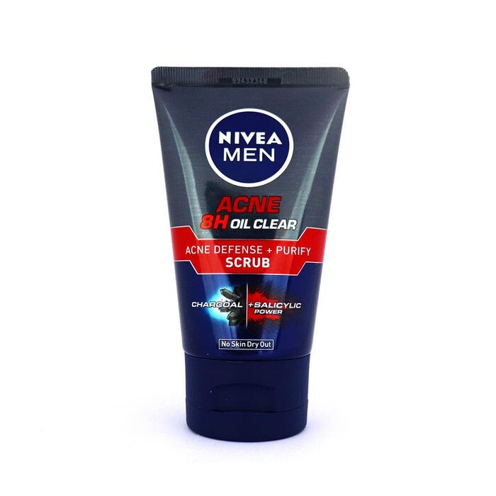 NIVEA MEN Acne 8H Oil Clear Acne Defense Purify Scrub 100mL