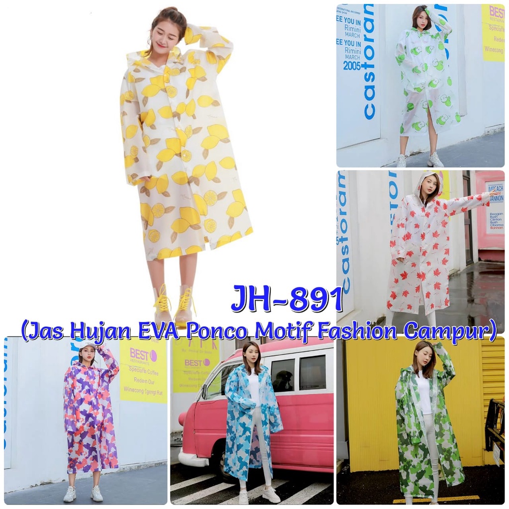 JAS HUJAN EVA FASHION MOTIF BUAH/KEMBANG BAHAN TEBAL-NEWS