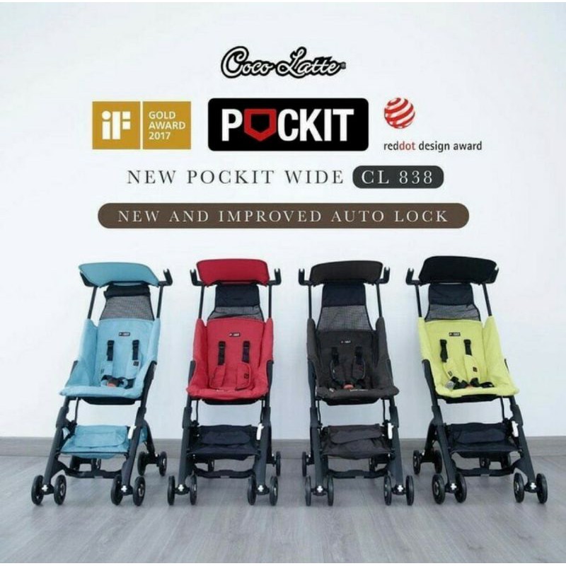 Stroller Cocolatte Pockit CL 838 2s Wide Edition Compact Folding