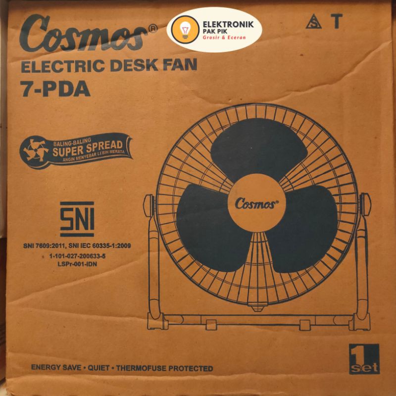 Cosmos Electric Desk Fan 7-PDA/ Cosmos Kipas Angin Meja 7-PDA