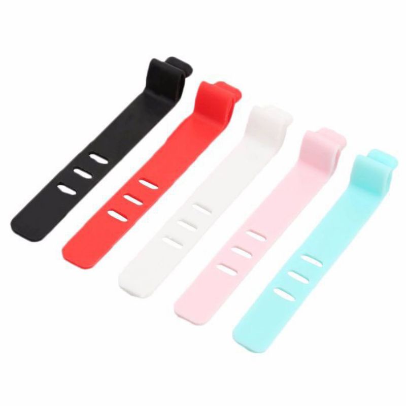 PENGIKAT KABEL SILIKON MACARON / TIE STRAP WRAP, •BEPINK OFFICIAL•