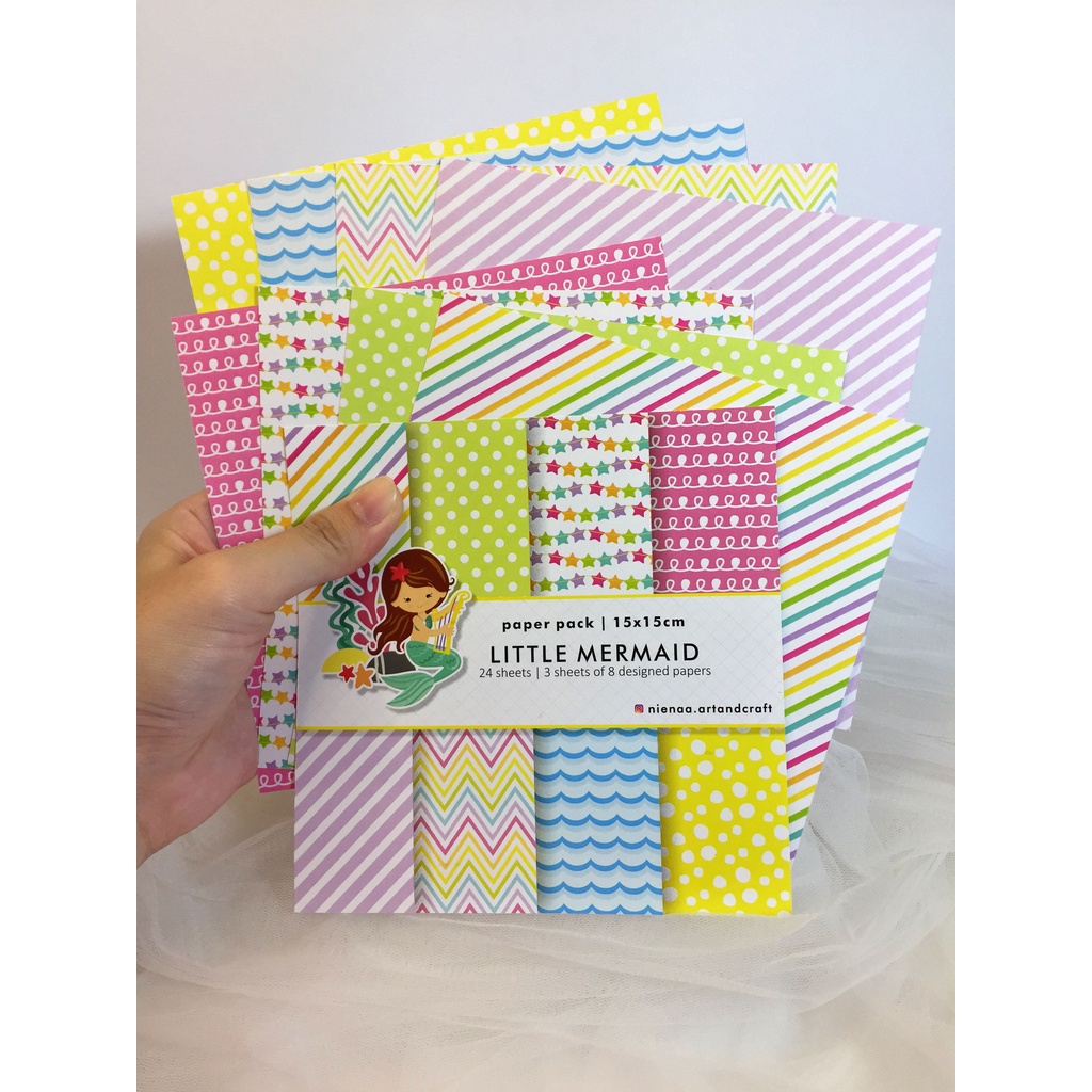 

Scrapbook Paper | Bahan Scrapbook Kertas Bujo Journaling 15x15cm | Mermaid