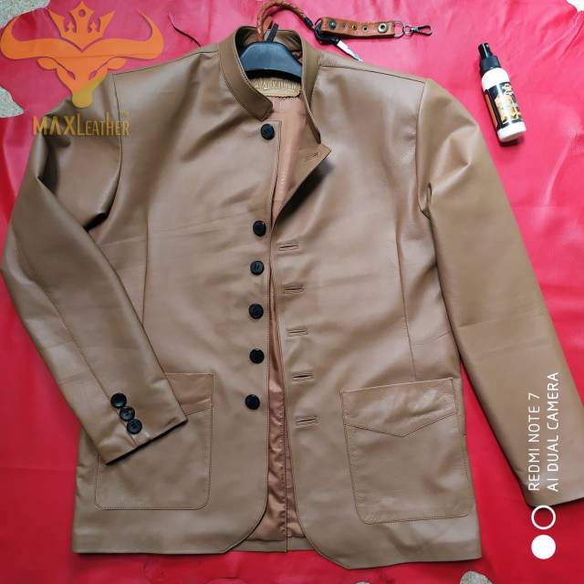 Blazer Kulit Asli kualitas premium, Jaket kulit domba, jaket kulit resmi terbaru, jaket pria premium