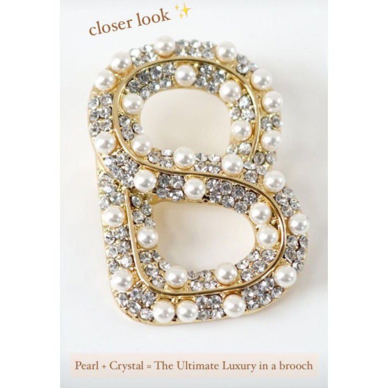 Bros Buttonscraves / Bros Ala Buttonscarves  / Bros Button / Buttonscarves Brooch / Orderinkuy Bros-Button Pearl Crystal