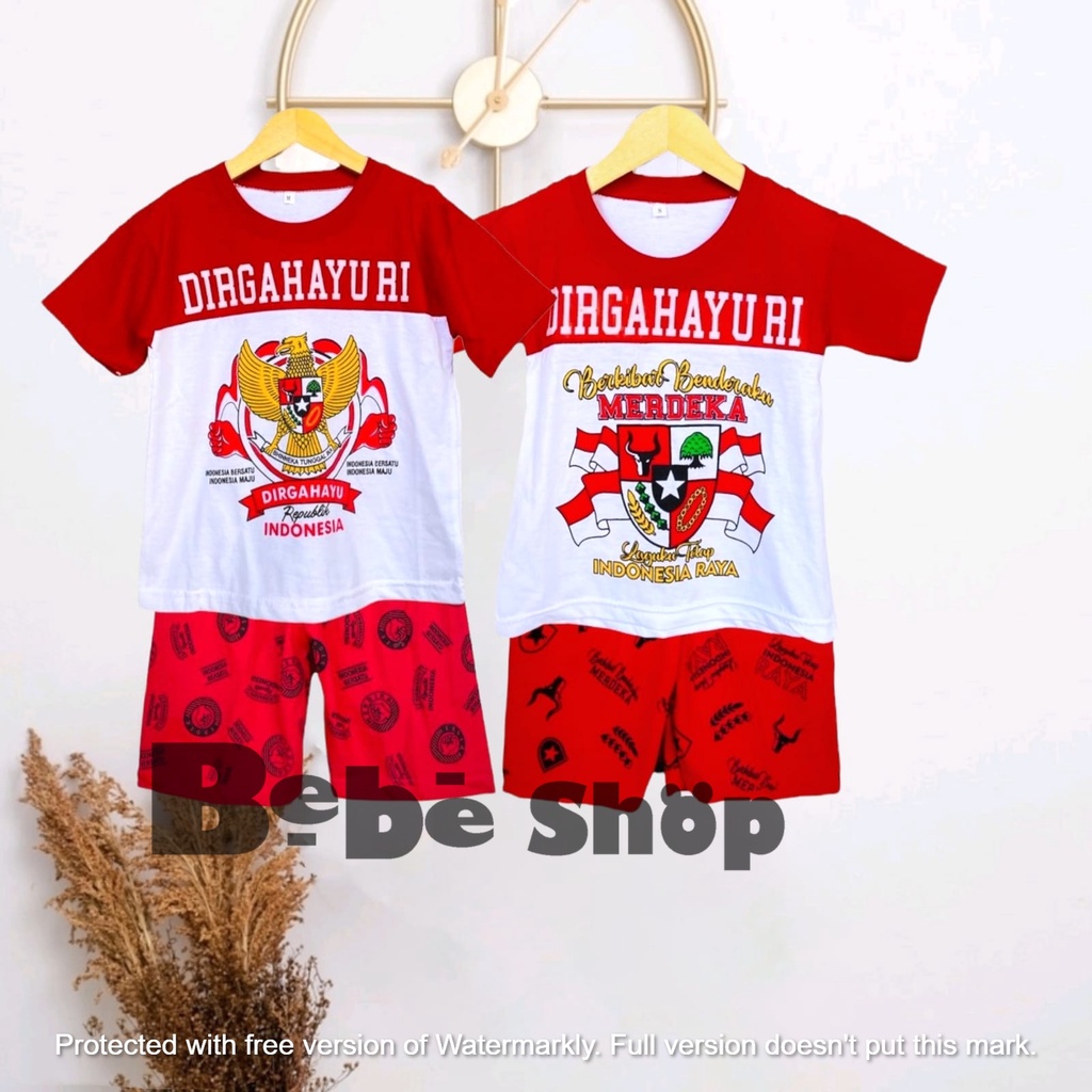 Baju Anak ulang tahun indonesia 17 agustus usia 1 sampai 10 tahun size S M L XL