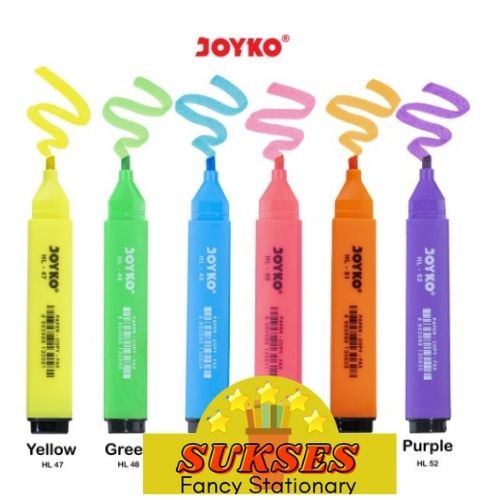 

Joyko Highlighter Penanda Berwarna Kertas Hl 47-52