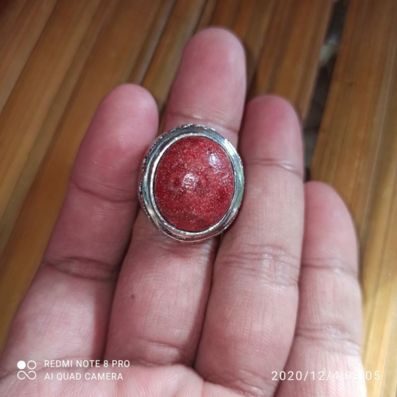 CINCIN BATU AKIK MARJAN LAUT MERAH (N)