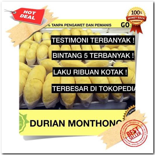 

DISKON! DURIAN MONTONG/MONTHONG THAILAND - 100% MANIS - 700-800 gr EXPORT QTY