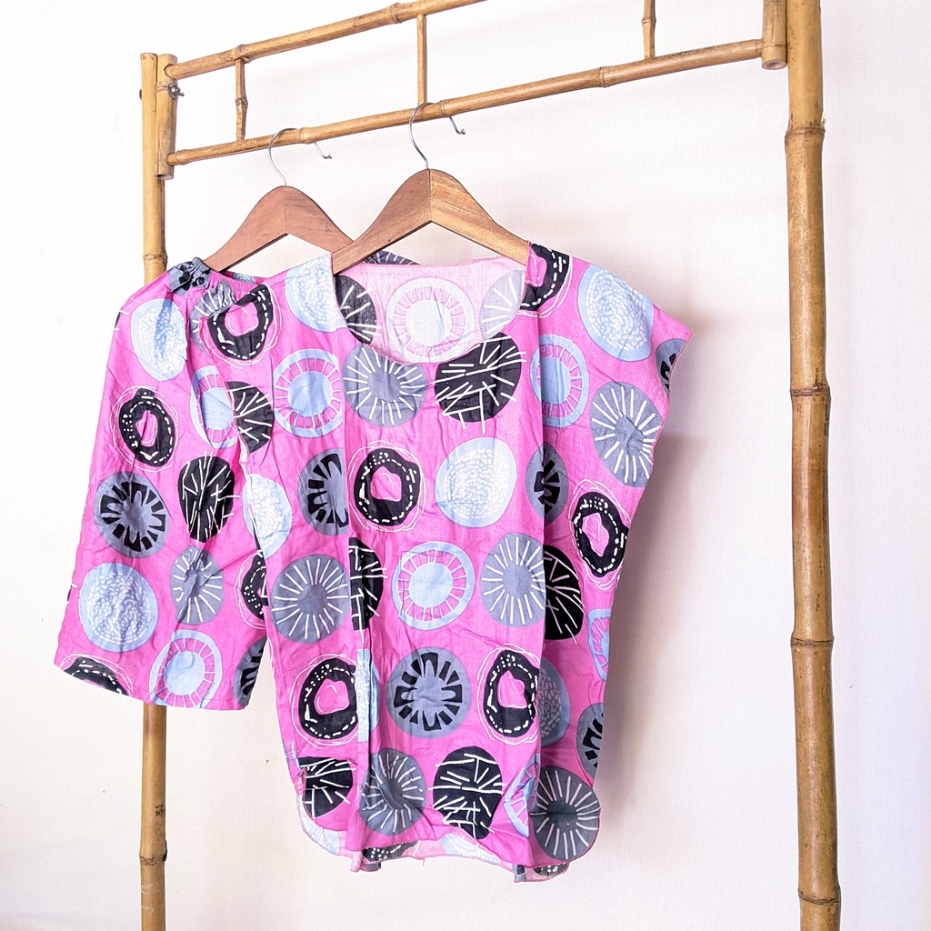 Baju Tidur Tanpa Lengan Piyama Krill Setelan Midi Homewear Homey Dress Baby Doll Dewasa Nyaman Di Rumah Santai WFH Rayon One Set Pajamas-lemon pink