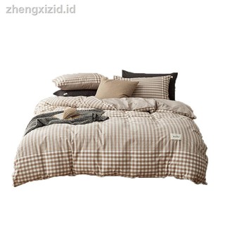 Set Sprei Sarung Bantal Dan Selimut Bahan Katun Warna  