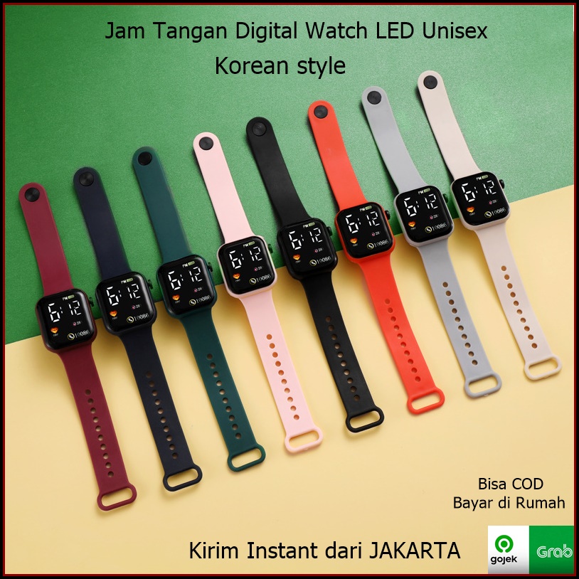 Jam Tangan Digital LED modern Jam LED Korea Style Unisex Smartwatch  Indoberkah88 Jam Indo-02