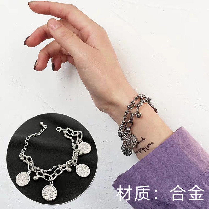 Jepang dan Korea gaya Harajuku style gelang in double lapisan titanium steel gelang pria dan wanita