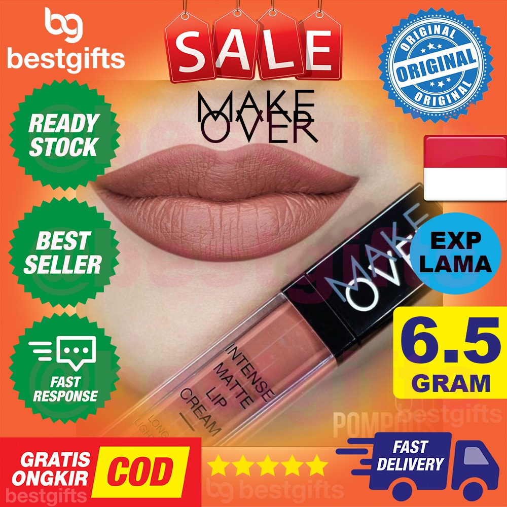 MAKE OVER MAKEOVER INTENSE MATTE LIP CREAM GLOSS STIK STICK TINT LIPSTICK LIPSTIK TAHAN LAMA 6.5 GRAM