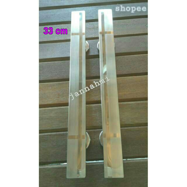 Handle pintu minimalis silver dop