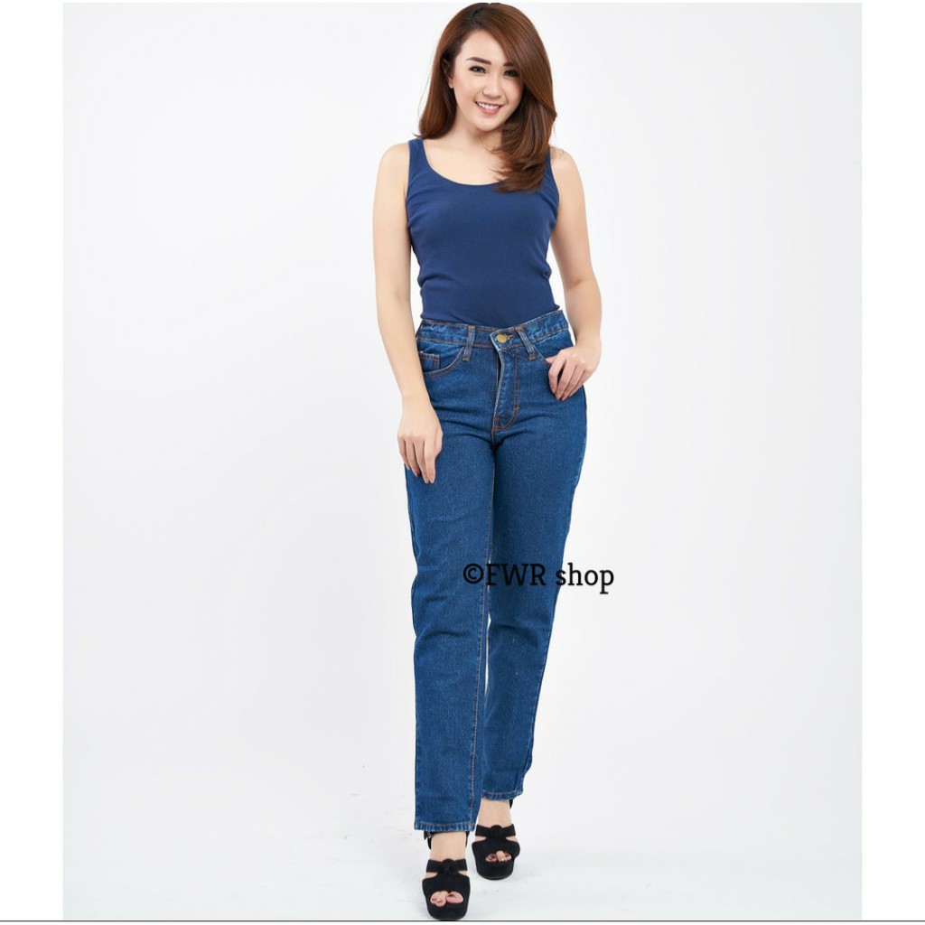 KBR STORE- CELANA BOYFRIEND JEANS POLOS