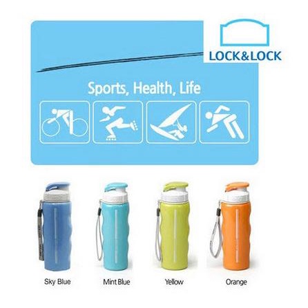 BOTOL MINUM Lock&Lock Stainless Water Bottle with Botol Air 750ML