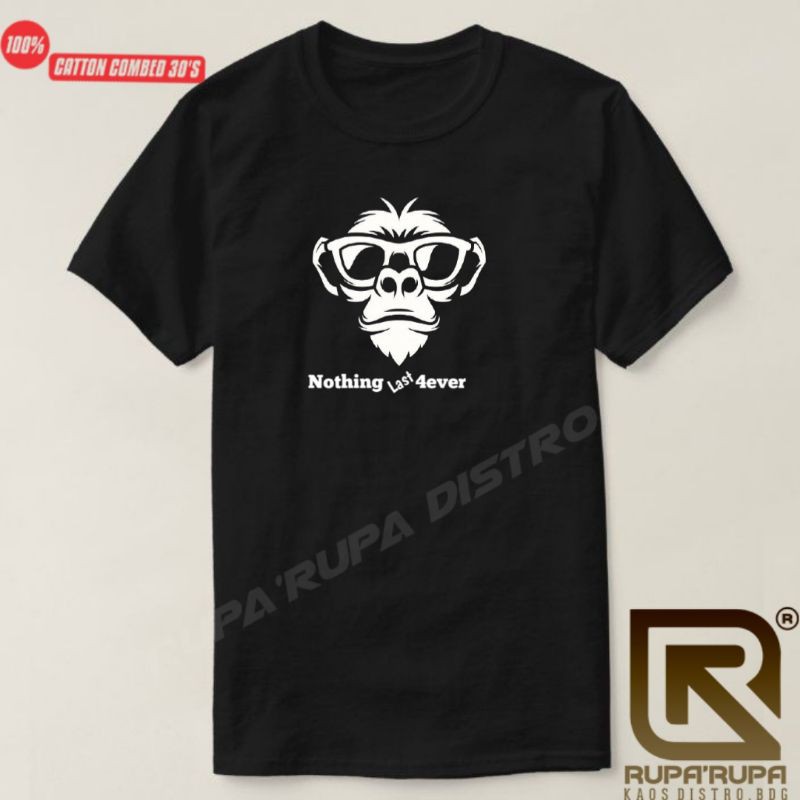 Kaos Distro / Baju Distro MONKEY Keren/ warna hitam.