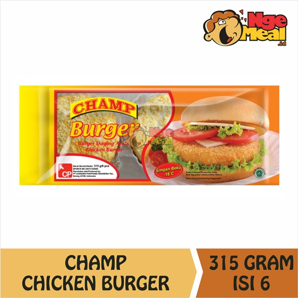 

CHAMP Burger / Burger Daging Ayam 315 Gram Isi 6 Pcs