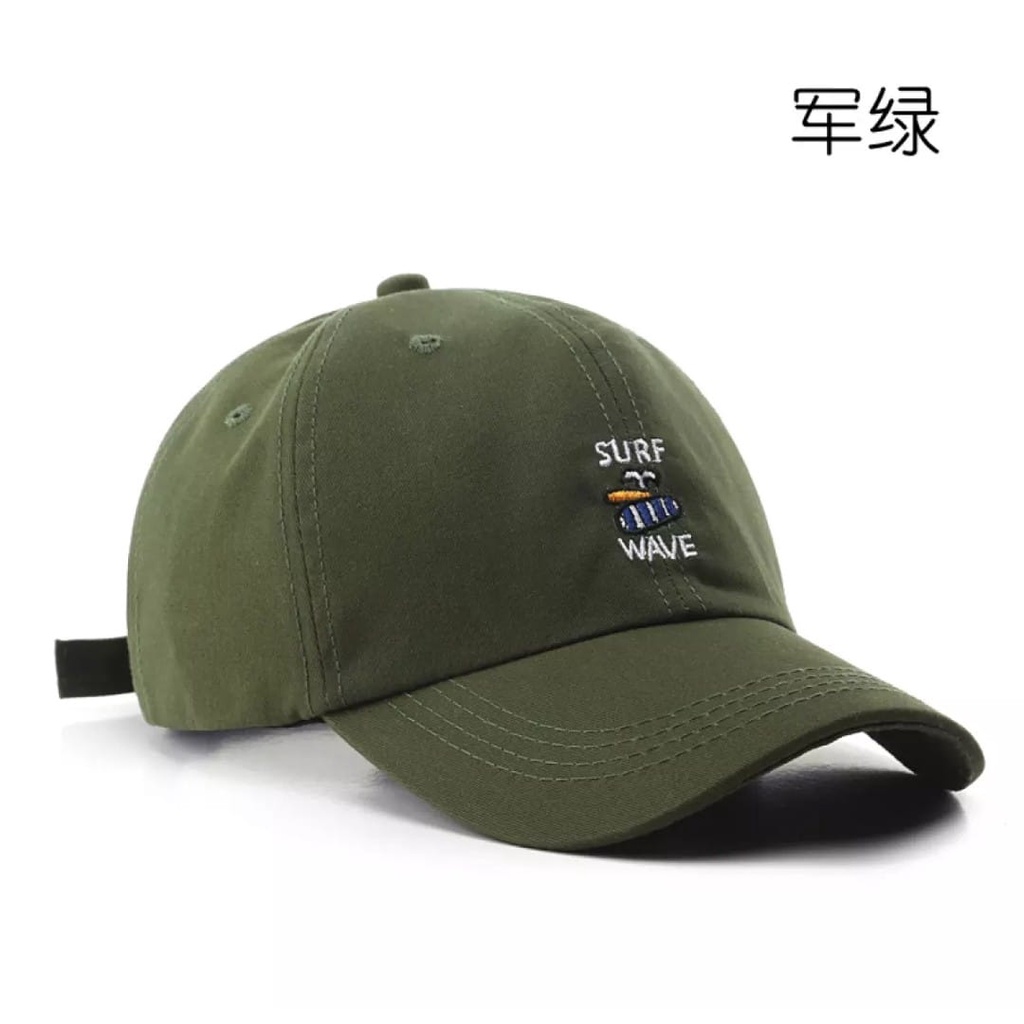 Virall Topi Surf Wave Trendy Korean Personalized Cotton Baseball Cap Fashion Men's Sports Female Cap Couple's Hat