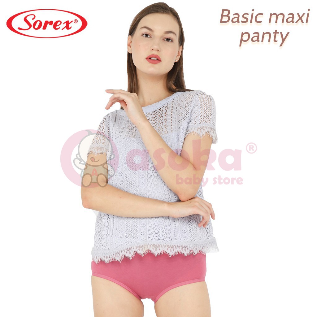 Sorex Cd Celana Dalam Wanita Basic Maxi 2055 Katun Mix Stretch ASOKA