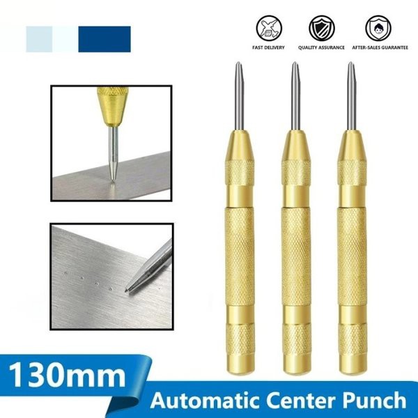 Alat Penanda Titik Bor 130mm Automatic Center Punch Titanium