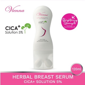 ⭐BAGUS⭐ [Roller] VIENNA Herbal Breast Serum Cica+ Solution 5% Roller 120ml | Herbal Breast Serum | Serum Perawatan Payudara
