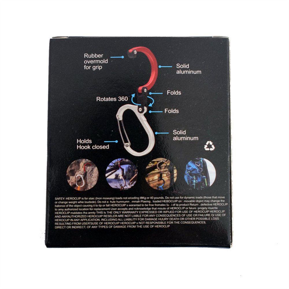 Agustinina Hybrid Gear Clip Klip Memancing Perlengkapan Panjat Travel Gadget Luar Ruangan Klip Kait Berputar Multifungsi