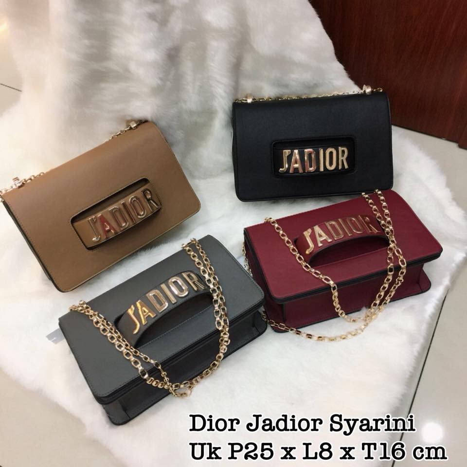 Tas selempang Dior Jadior Syarini Semi Premium Bahan Lambskins Uk P25 x L8 x T16 cm