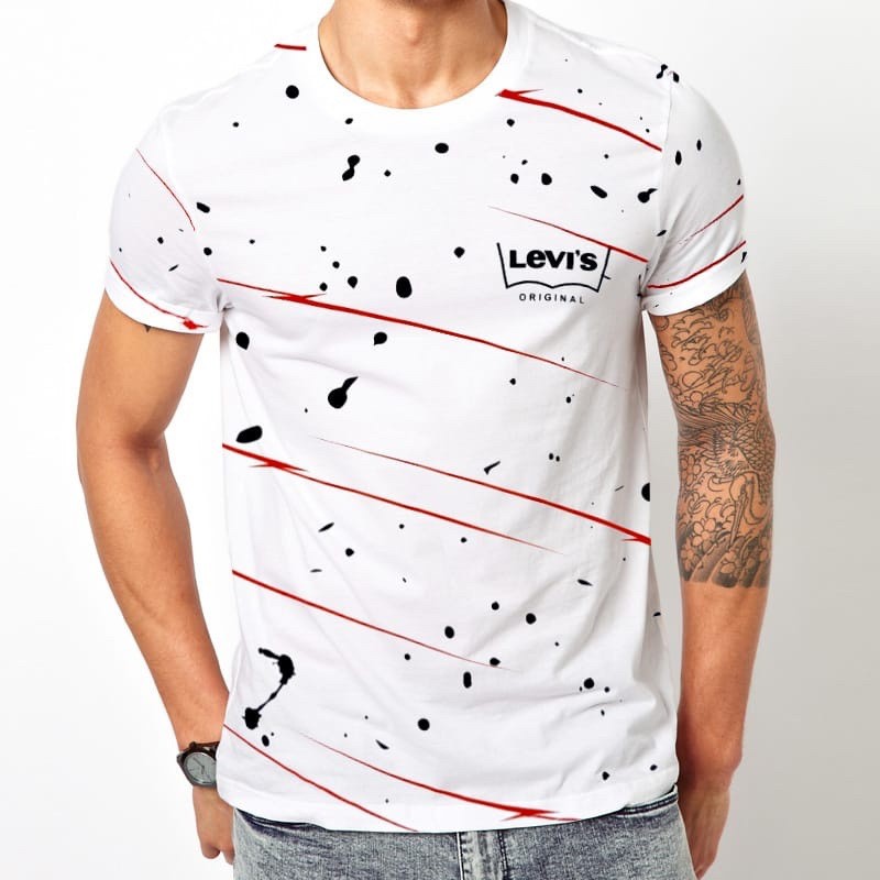 KAOS DISTRO PRIA LENGAN PENDEK BAJU ATASAN COWOK LEVIS KEKINIAN FASHION