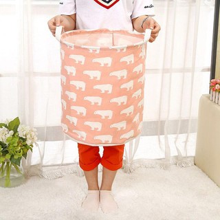 Keranjang Pakaian Kain Katun Linen Lipat Waterproof Keranjang Pakaian Kain Katun Linen Lipat Waterproof