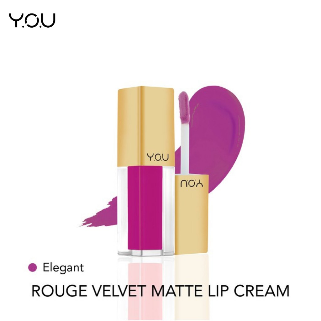YOU - Rouge Velvet Matte Lip Cream - The Gold One / Lipcream Lipstick Lipstik-5 Elegant